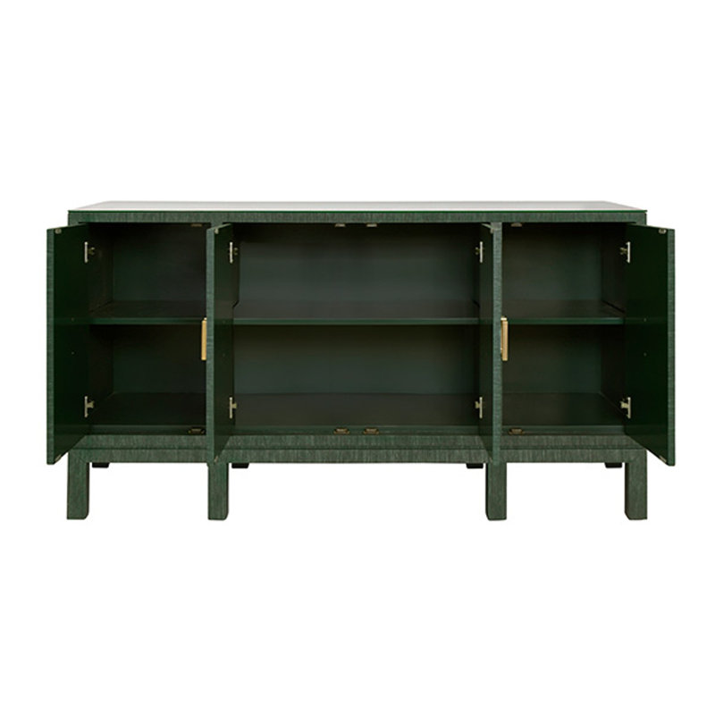 Effie 62'' W Buffet, Green  Dyed Grasscloth
