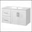 Meuble-lavabo mural avec 2 tiroirs et lavabo-6272914