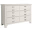 Commode double 6 tiroirs avec miroir Erving-505364101