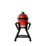 Joe Jr® Portable Charcoal Grill by Kamado Joe | Bundle Includes Short Cover and Cart with Side Shelves