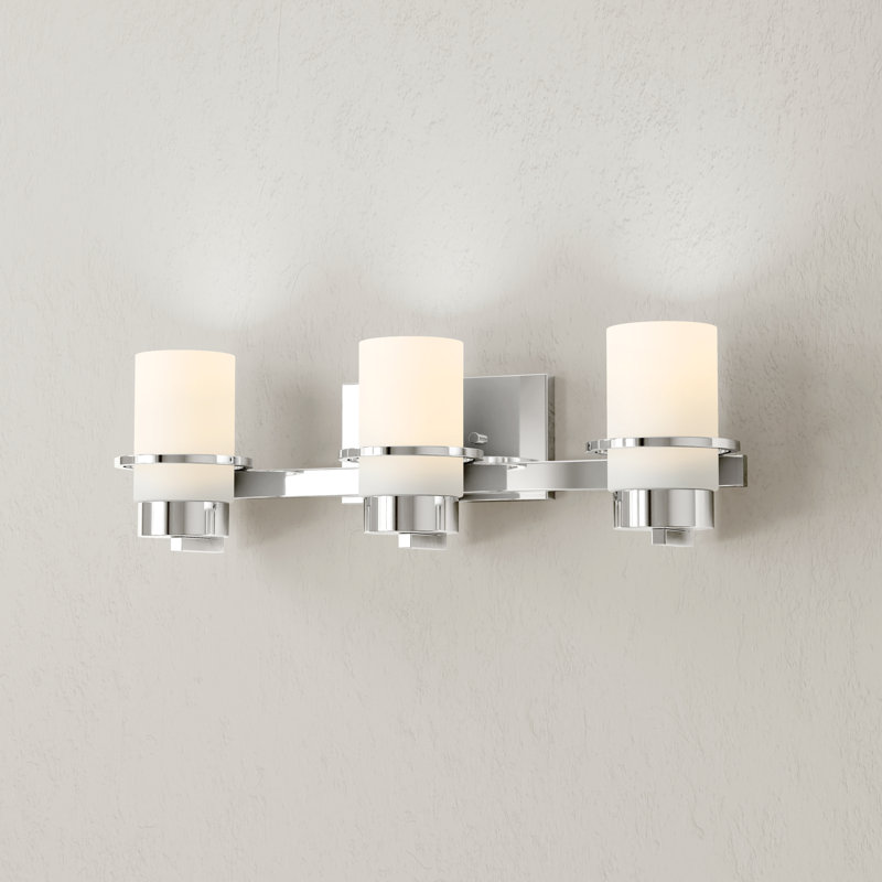 3 - Light Dimmable Vanity Light, Polished Chrome