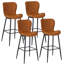 Ensemble de 4 tabourets de bar en similicuir à hauteur de comptoir Abraham