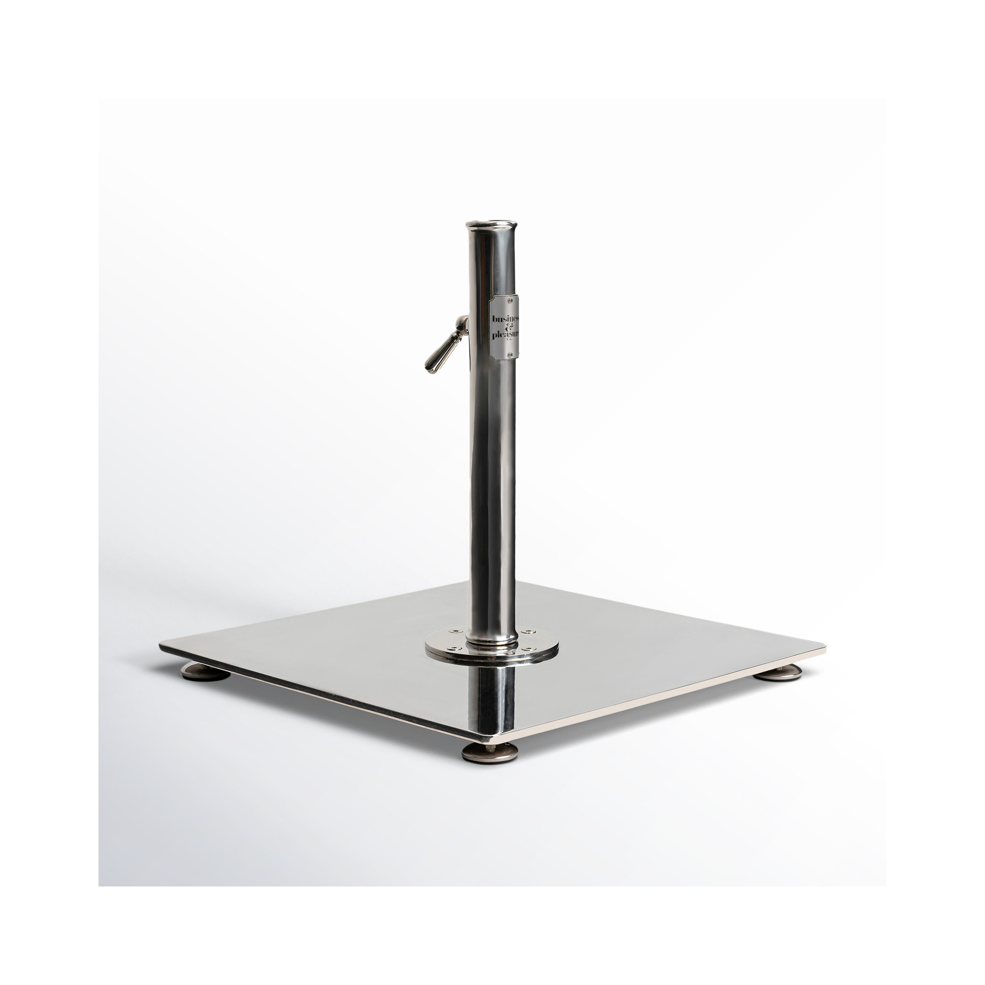  55 Steel Plastic In Ground Umbrella Base, Stainless Steel