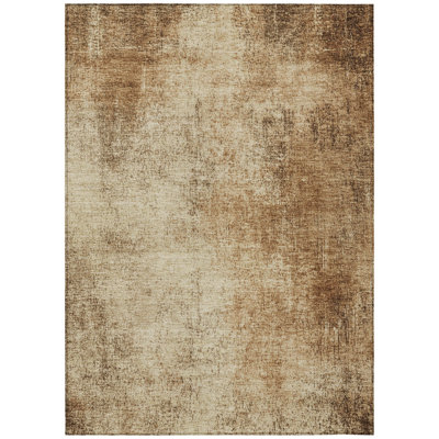 Machine Washable Indoor/Outdoor Xhevrie Beige Rug