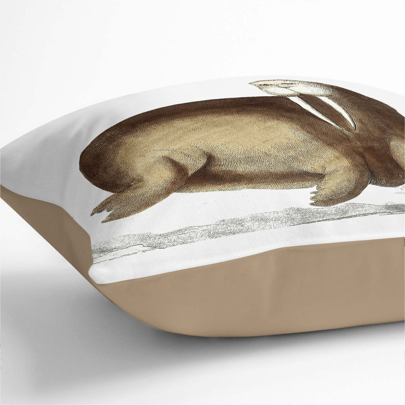 Square Throw Cushion, 40cm H x 40cm W x 15cm D, Stone