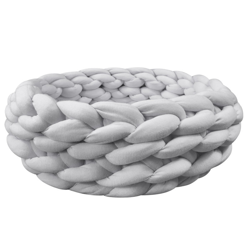 Tapis de lit pour animal de compagnie, Gris clair, Petit (l 15 po x P 15 po x H 6,7 po)