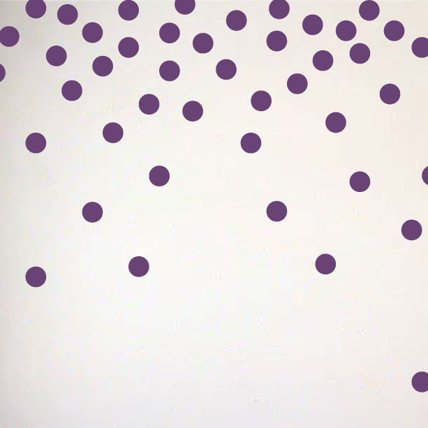 Adhésif décoratif à pois, H 48 po x l 78 po x P 0,01 po, Violet