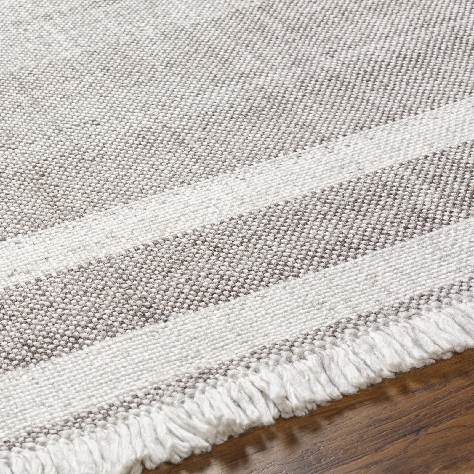 Bretson Handmade Recycled P.E.T Taupe/Beige Indoor/Outdoor Rug, Rectangle 12' x 15'