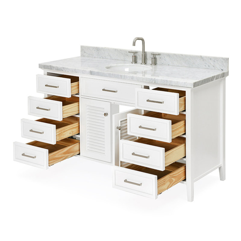 Ensemble de meuble-lavabo simple 61 po Blazier, Blanc