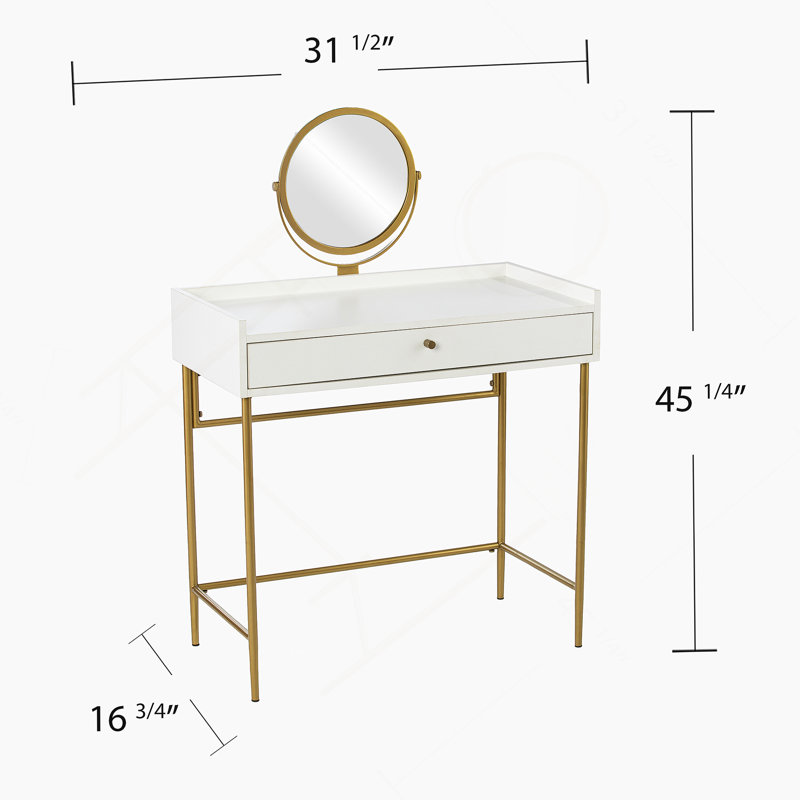 Derald Vanity Table W/ Mirror