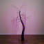 7Ft. Pre-Lit Artificial Halloween Black Willow Tree With 600 Purple And Orange Dual Color LED Lights-1430550661