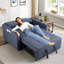Canapé-lit inclinable 3-en-1 avec coussins pour petits espaces Ross-1197353135