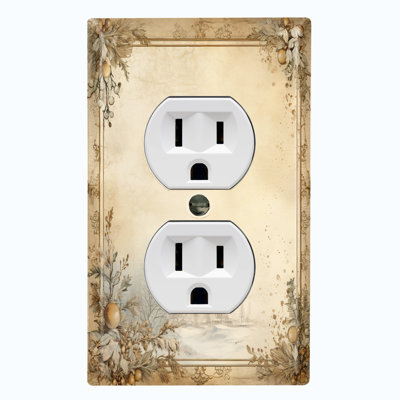 Nature Themed 1 - Gang Duplex Outlet Standard Wall Plate