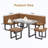 Simple and Stylish 5 - Person Breakfast Nook Dining Table Set-113430898