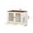 Cat Litter Box Enclosure with Convenient Litter Collector, Cat Cabinet with Cat-Viewing Glass Doors, Wooden Cozy Cat House-259917781