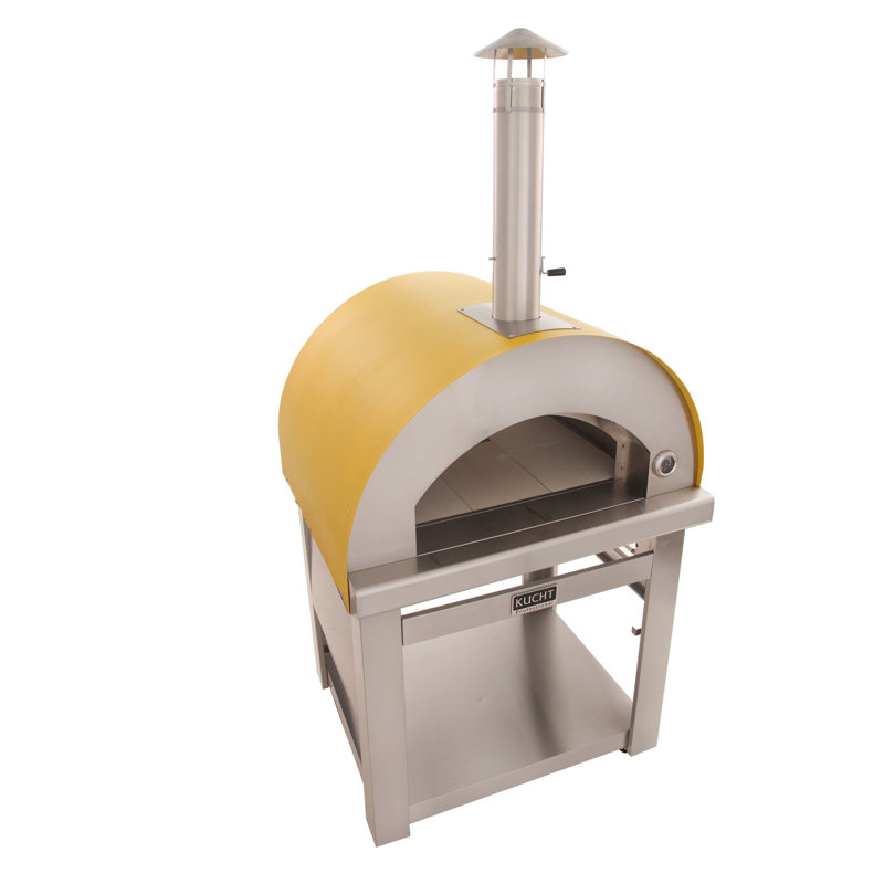 KUCHT VENICE Outdoor Wood Fired Pizza Oven in Yellow, Yellow