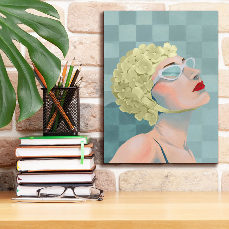  Reproduction d'art mural sur toile 12 po x 16 po «Syn synchronized Swimmer 1» par Grace Popp