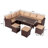Justussr Rectangular 8 - Person 91.9" Long Dining Set with Cushions