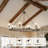 Jerdy 12 - Light Dimmable Chandelier Wagon Wheel Chandelier Wagon Wheel Pendant Lighting Dining Room Light Fixture Chandelier For High Ceilings