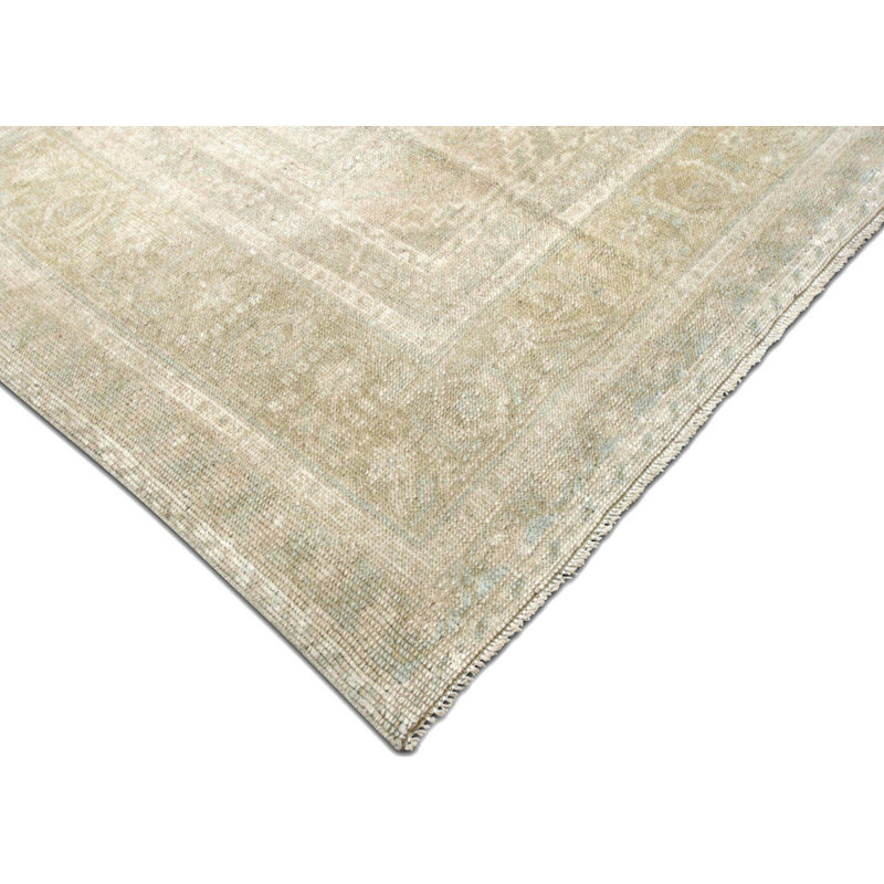 One-of-a-Kind Hand-Knotted 1960s 6'4" x 10'8" Wool Area Rug in Gray