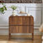 Geordy 2-Drawer Dresser, 23.6"Fluted Nightstand-1628483808