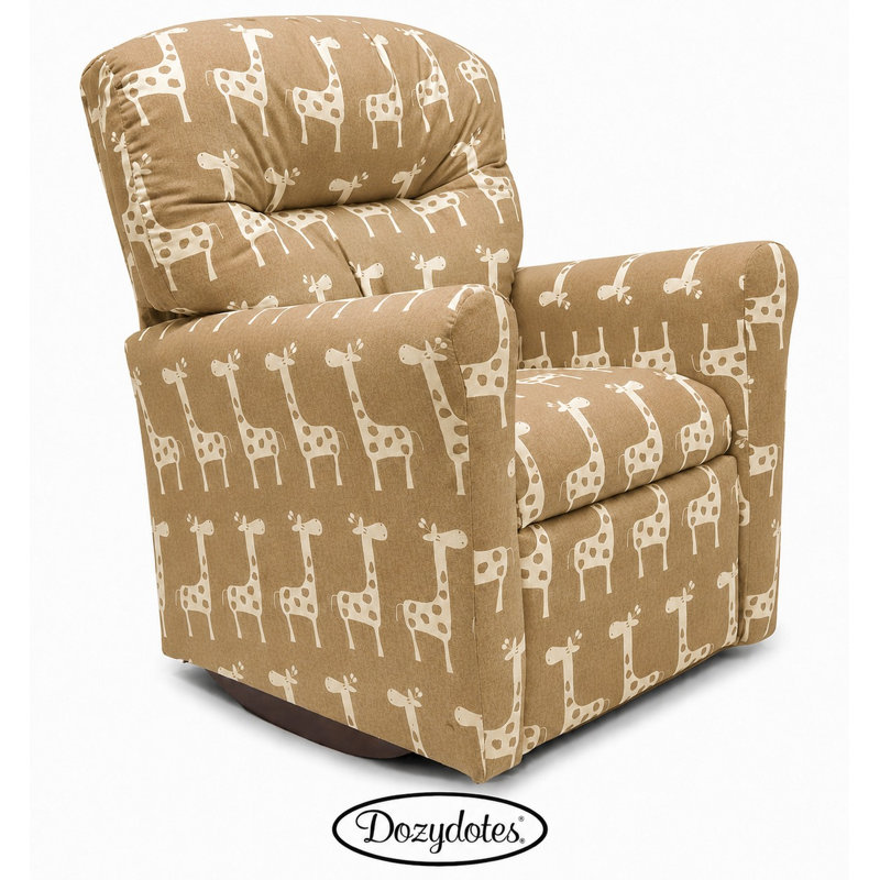 Kids Rocker Recliner Chair in Giraffe Maple - Multiple Patterns Available!, Giraffes