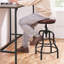 Upholstered Counter Stool with Metal Frame-727787882