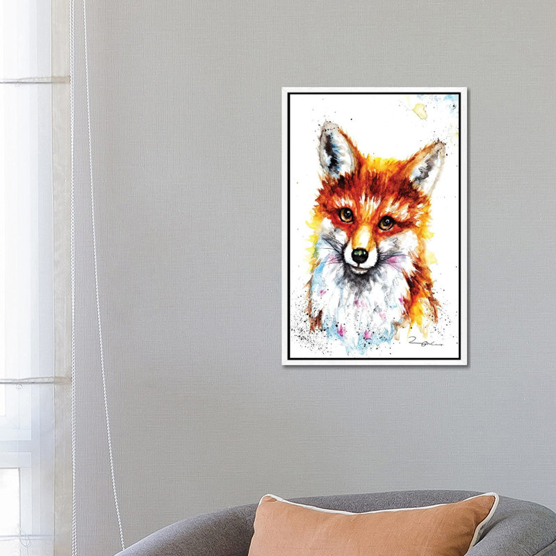 Little Vixan by BebesArts - Wrapped Canvas Gallery-Wrapped Canvas Giclée, 66.04 cm H x 45.72 cm W, White Framed Canvas