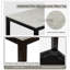 Ensemble de table de salle à manger 6 pièces avec banc, table de cuisine en bois massif avec plateau en mélamine effet béton et 4 chaises rembourrées pour la salle à manger, la cuisine, le restaurant, gris et noir