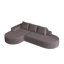 Canapé modulaire moderne en L en chenille avec 3 coussins pour le salon-828061815-828061809