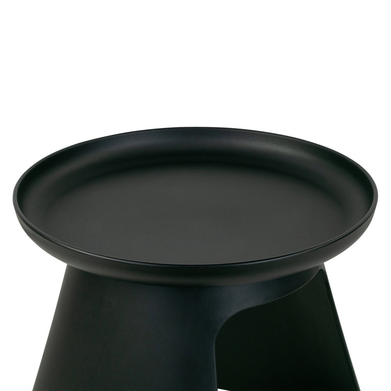 Table de bout à piédestal Jazaria, Noir