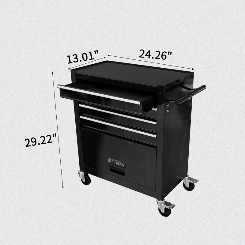 Commodes pliantes 4 tiroirs Abdera Removale l 24,26 po, Bleu