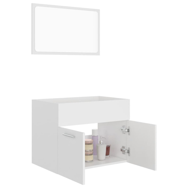 Cupani Vanity & Mirror Set, White