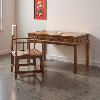 Chinese style small desk and chair combination