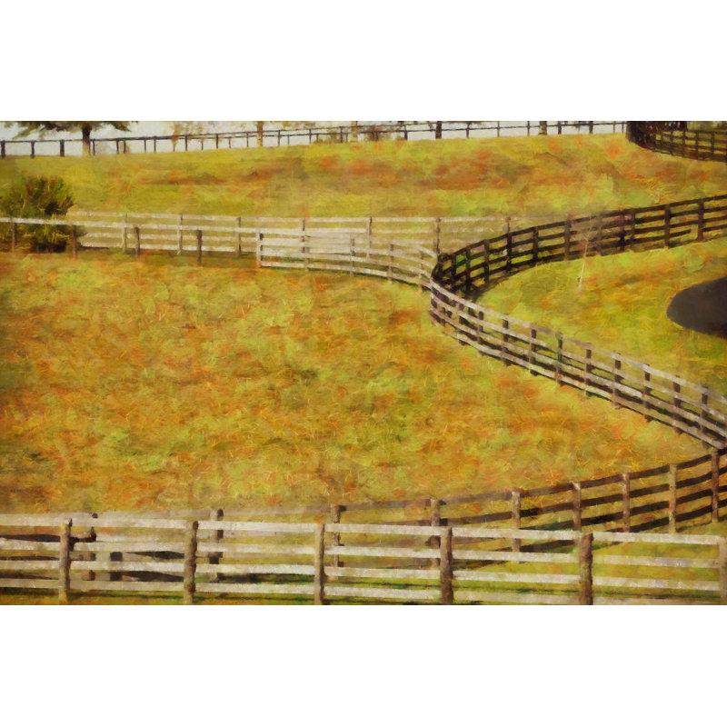 Painted Yellow Field - Wrapped Canvas Painting, 30cm H x 46cm W x 3.8cm D