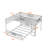 Twin Over Full L-Shaped Metal Bunk Bed With Slats-430279852