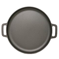 Kenmore 14 in. Cast-Iron Pizza Pan, Black