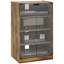HOMCOM 4-Tier Hi-Fi Stand with Adjustable Shelves, Rustic Brown