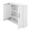 Armoire de rangement murale avec miroir et 3 portes-1350326272