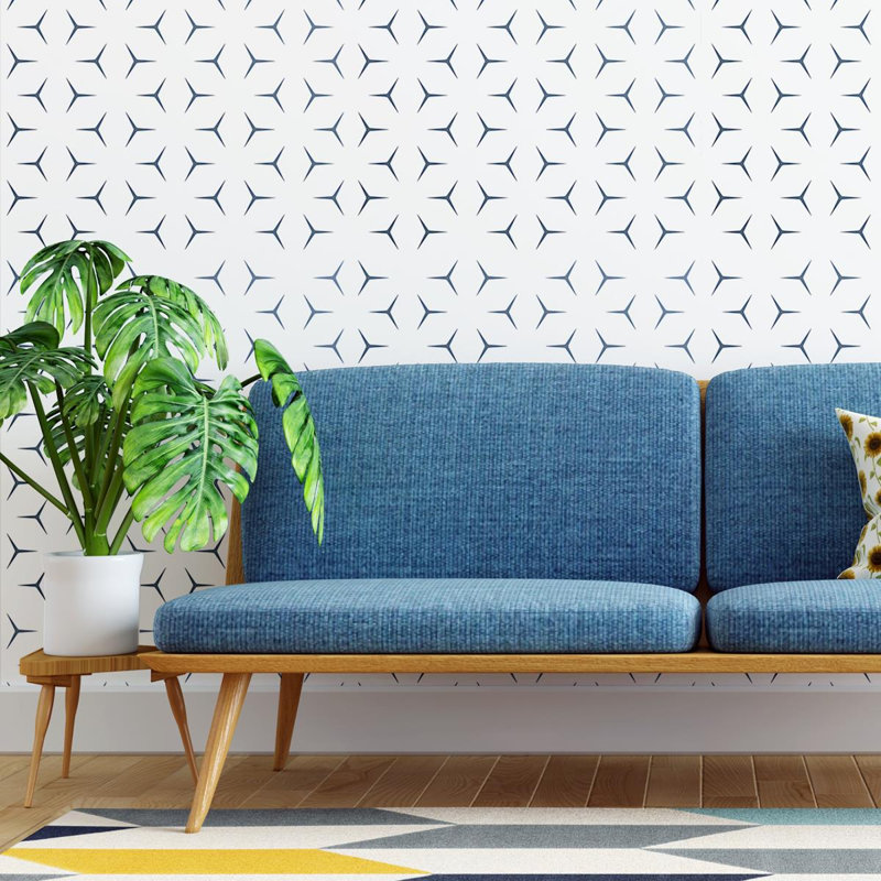 Geometric 96" L X 24" W Peel And Stick Wallpaper N04265
