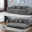 Canapé d'angle compressible avec rangement, canapé-lit en chenille de 254 cm (100 po), style moderne