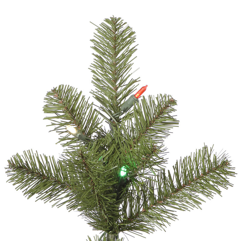 Sapin de NoÃ«l Â« Ontario Slim Â» de 2,3 m avec 500 lumiÃ¨res LED multicolores et support