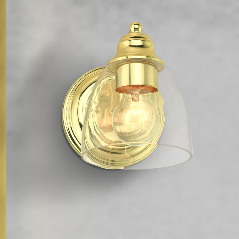 Bargas Dimmable Bath Sconce, Polished Brass