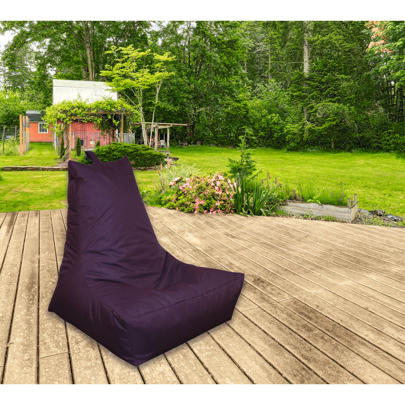 Polyester Outdoor Friendly Bean Bag Chair, Blackberry