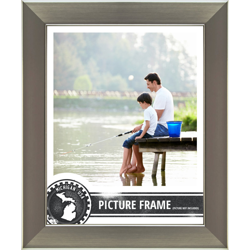 Cadre pour photo simple biseauté en argent inoxydable, 13 x 19