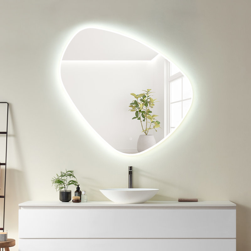 Rasso Frameless LED Lighted Bathroom Vanity Mirror