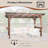 13' x 6.5' Wooden Pergola Grill Gazebo with Metal Roof & Bulbs & Bar Counters