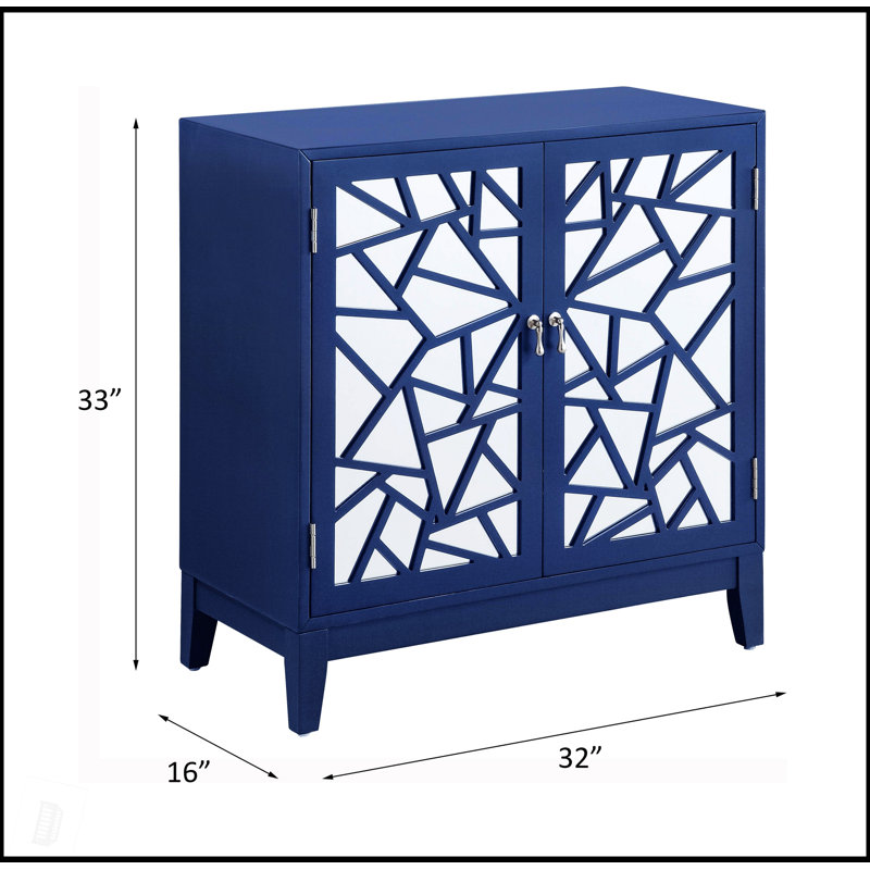 Élégante console à finition bleue Einstein avec rangement spacieux et design élégant pour les maisons modernes