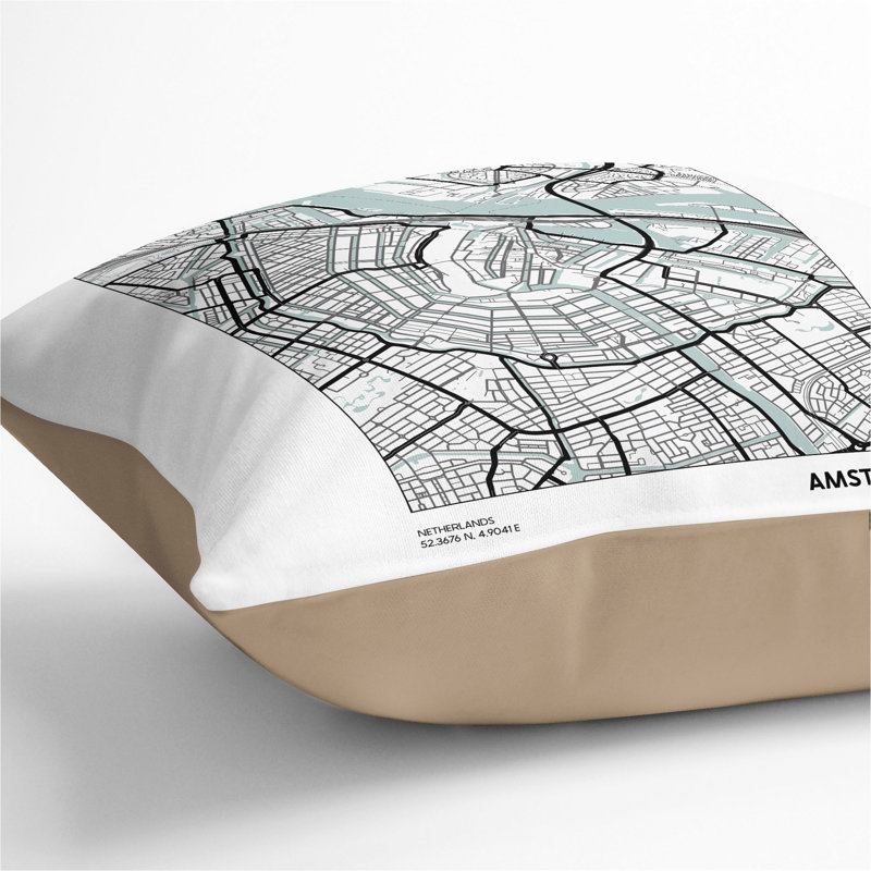 Square Cushion, 40cm H x 40cm W x 15cm D, Stone