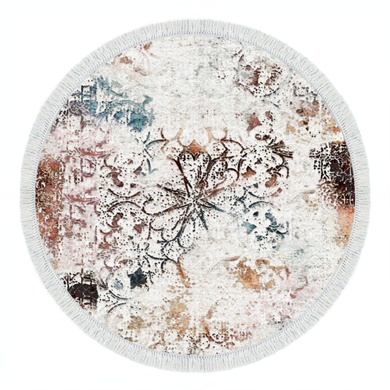 Abstract Indoor Rug, Round 5' 3"